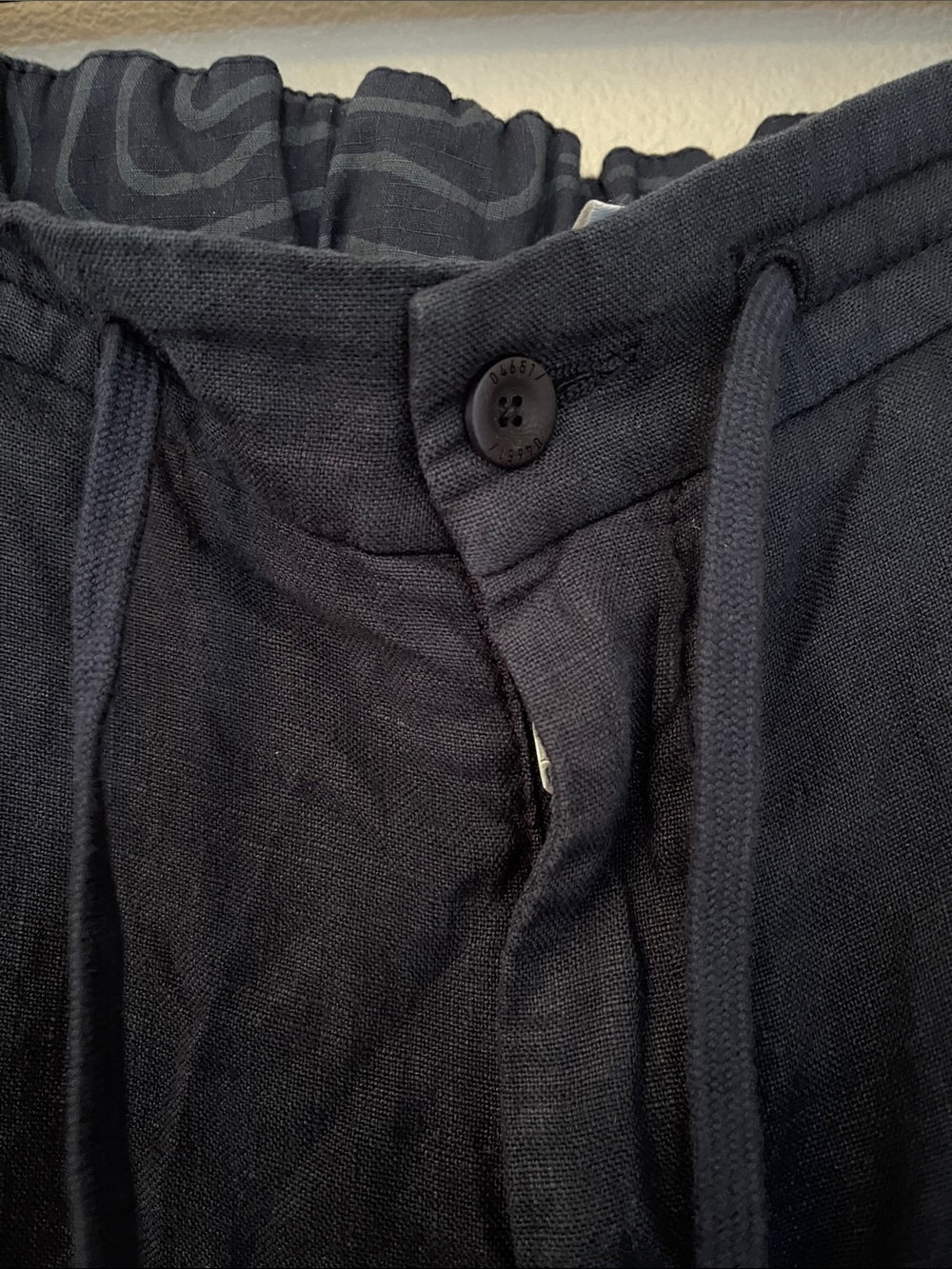 04651/Trip in a Bag Linen pants beach pants in navy size large - Picture 4 of 7